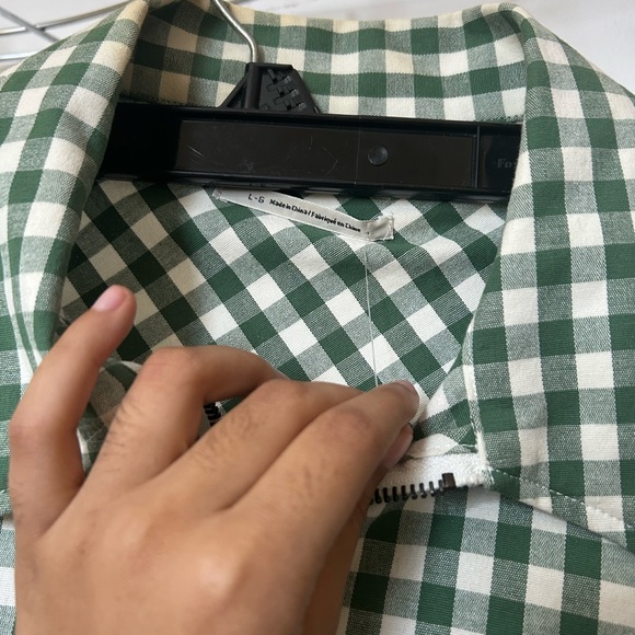 Urban Outfitters Green Checkered Women's Jacket - Picture 3 of 3
